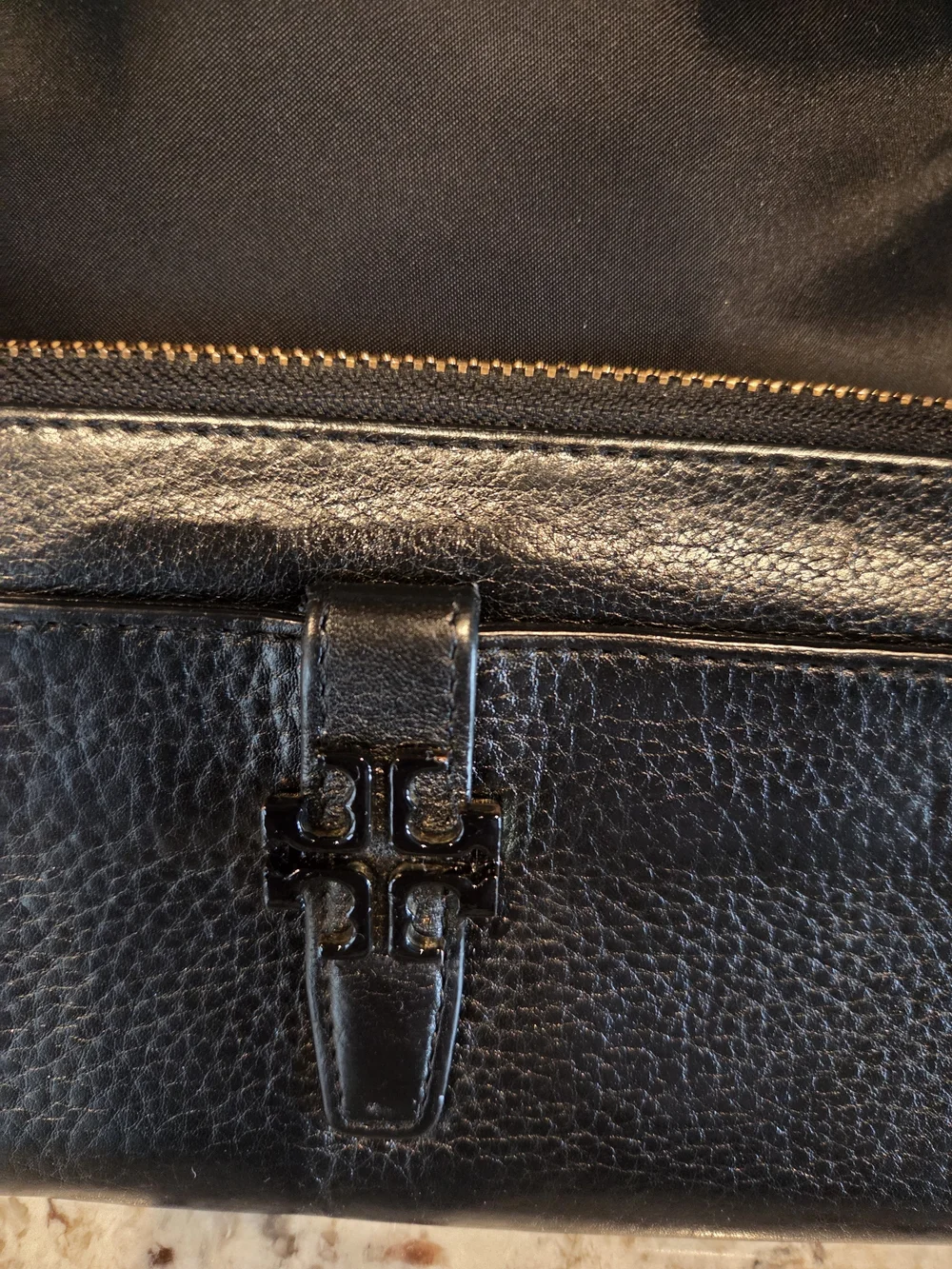 Tory Burch Black Nylon And Leather Crossbody Bag with Wallet